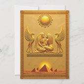 Royal Egyptian Wedding Invitation Kaart (Achterkant)