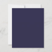 Royal Elegant Blauw en Goud Huwelijksuitnodiging (Achterkant)