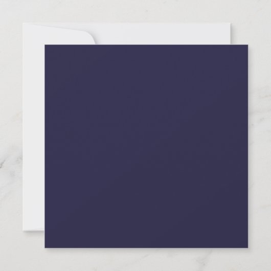 Royal Elegant Blauw en Goud Huwelijksuitnodiging Kaart (Achterkant)