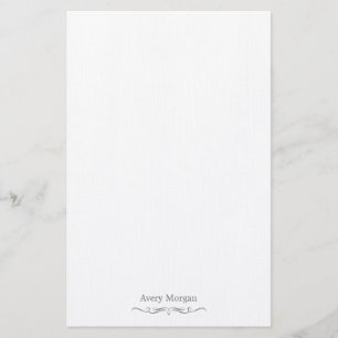 Royal Elegant Luxe Smokey Grey Gepersonaliseerd Briefpapier
