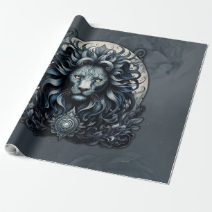 Royal elegantie, een majestueuze blik leeuwenhoof cadeaupapier