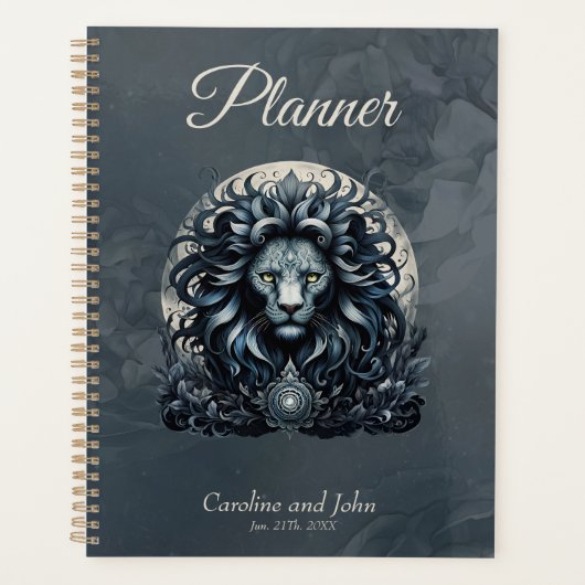 Royal elegantie, een majestueuze blik leeuwenhoof planner (Voorkant)