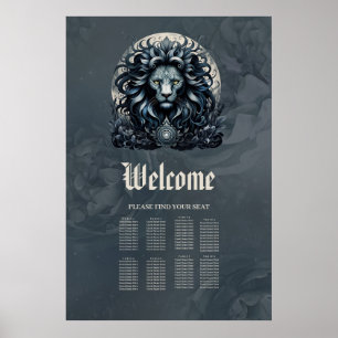 Royal elegantie, een majestueuze blik  leeuwenhoof poster
