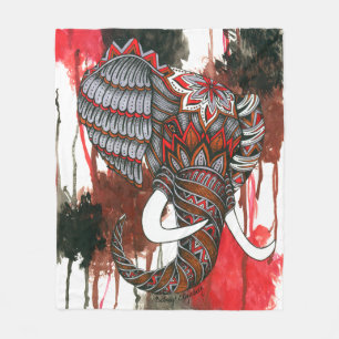 Royal Elephant Fleece Deken