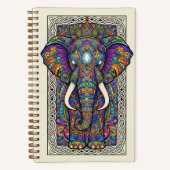Royal Elephant Mandala Zen tangle Journal (Recto)