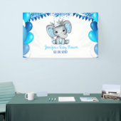 Royal Elephant met Crown Silver Banner Shower (Beurs)