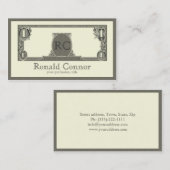 Royal Emblem Dollar Bill Monogrammed Cool Card Visitekaartje (Voorkant / Achterkant)