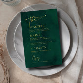 Royal Emerald Green Gold Mariage islamique Carte m