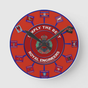 ROYAL ENGINEER CLOCK RONDE KLOK