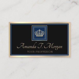 Royal Event Wedding Golden Crown Lijst Black Navy Visitekaartje