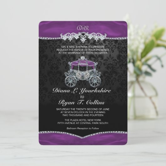 Royal Fairytale Uitnodiging (Staand voorkant)