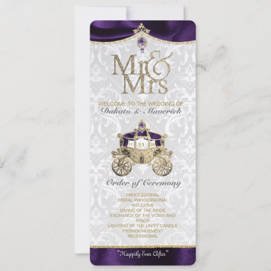 Royal Fairytale Wedding Programme (Devant)