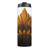 Royal Feather | Black & Gold Thermosbeker (Voorkant)