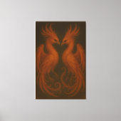 Royal Fire Phoenix Pair – Luxury Canvas Art (Voorkant)