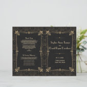 Royal Fleur-de-Lis Art Déco 1920 Programme de mari (Debout devant)