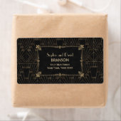 Royal Fleur-de-Lis Art Deco 1920s Wedding Etiket (Insitu)