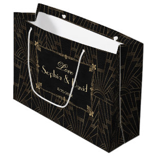 Royal Fleur-de-Lis Art Deco 1920s Wedding Groot Cadeauzakje