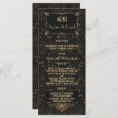 Royal Fleur-de-Lis Art déco années 1920 Menu Maria (Devant / Derrière)