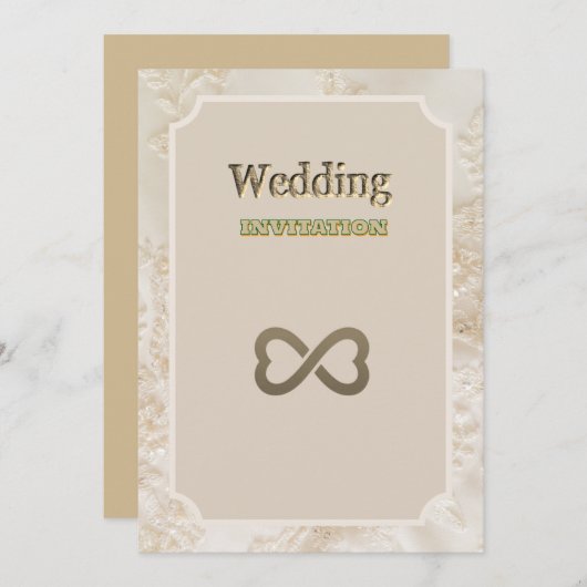 Royal Floral Art bruiloft uitnodiging (Voorkant / Achterkant)