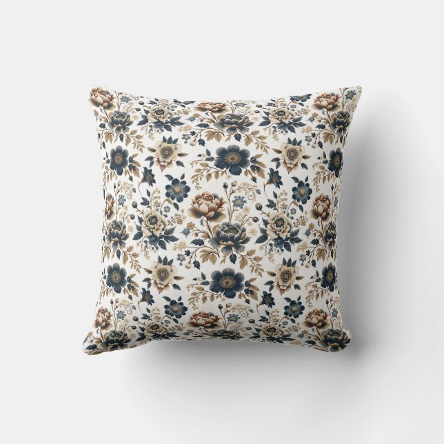 Royal  Floral Pattern Kussen (Achterkant)