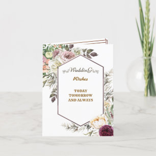Royal Floral Wedding Groeten Wishing Congrates Bedankkaart