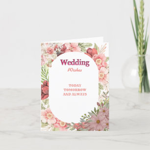 Royal Floral Wedding Groeten Wishing Congrates Bedankkaart