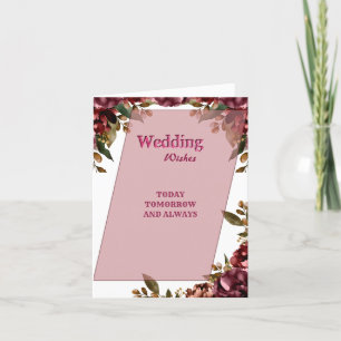 Royal Floral Wedding Groeten Wishing Congrates Bedankkaart