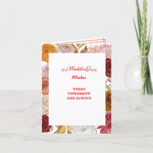 Royal Floral Wedding Groeten Wishing Congrates Bedankkaart