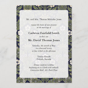 Royal Floral Wedding Invitations Kaart