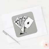 Royal Flush Illustratie Stickers (Envelop)