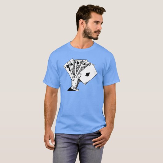 Royal Flush  Illustratie T-shirt (Voorkant volledig)