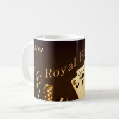 Royal Flush Poker Gepersonaliseerde koffie Mok (Voorkant links)