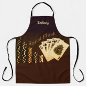 Royal Flush Poker thème personnalisé tablier (Recto)