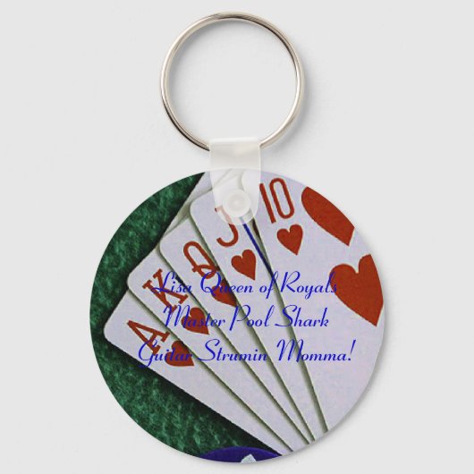 Royal Flush Queen Sleutelhanger (Voorkant)