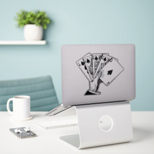 Royal Flush Vintage Pokerhand Sticker