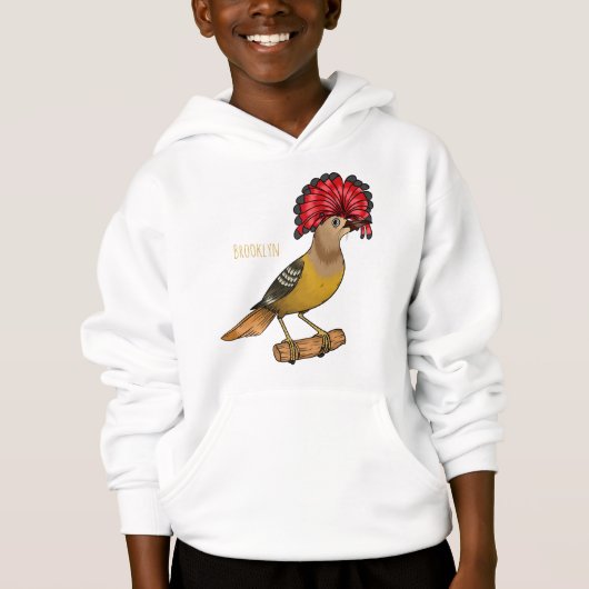Royal flycatcher bird cartoon illustration (Devant)