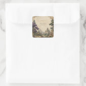 Royal Forest Castle betoverde bruiloft Vierkante Sticker (Tas)