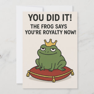 Royal Frog Goedkeuring Feestdagenkaart