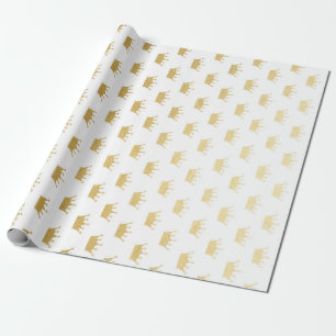 Royal Glam Golden Crown Princess White Vip Cadeaupapier