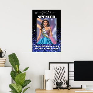 Royal Glitter Glitz Custom Pageant Door Banner Poster