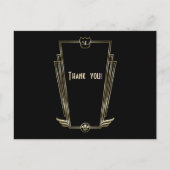 Royal Gold Art Deco Monogram Weddenschap Hartelijk Briefkaart (Voorkant)