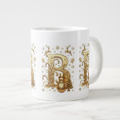 Royal Gold B Luxury Snowman Jumbo Mug Extra Grote Beker (Voorkant rechts)