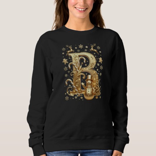 Royal Gold B Luxury Women's Sweatshirt (Voorkant)