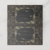 Royal Gold Black Art Deco 20s Wedding (Buitenkant ongevouwen)