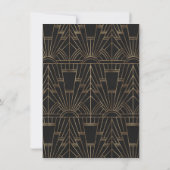 Royal Gold Black Great Gatsby 1920s sparen de datu Kaart (Achterkant)