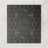 Royal Gold Black Great Gatsby Art Deco Wedding (Buitenkant ongevouwen)