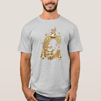 Royal Gold C Santa Heather Grey Men's Tee T-shirt