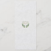 Royal Gold Crest Lush Greenery Menu Mariage (Dos)