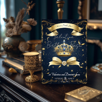 Royal Gold Crown Verjaardag | Luxe viering Kaart