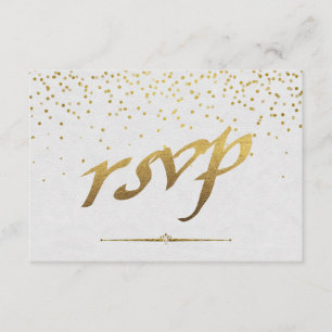 Royal Gold Foil Mariage personnalisé RSVP